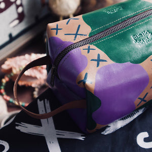 LEATHER TRAVEL KIT (CAMO X PURPLE)