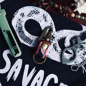 RETRO CAMO LEATHER KEY FOB