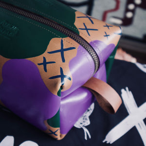 LEATHER TRAVEL KIT (CAMO X PURPLE)